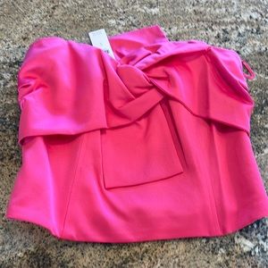 Anthropologie bustier hot pink size large NWT
